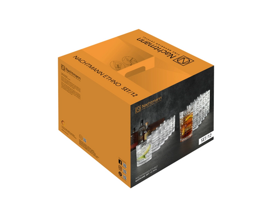 Ensemble de 12 Verres en Cristal Ethno