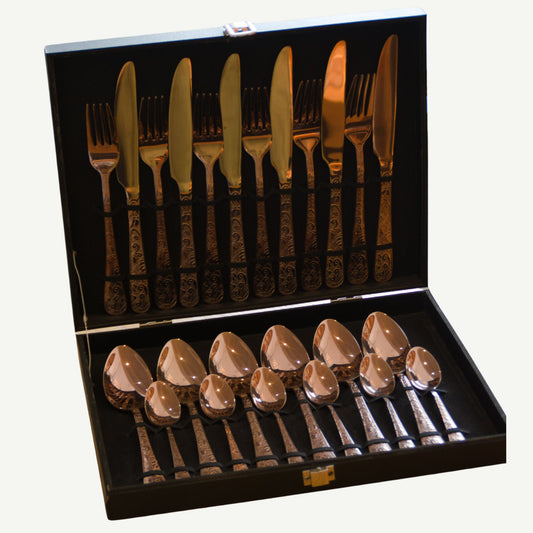 Ménagère 24 pièces NEW NAMISH ROSE GOLD pour 6 personnes