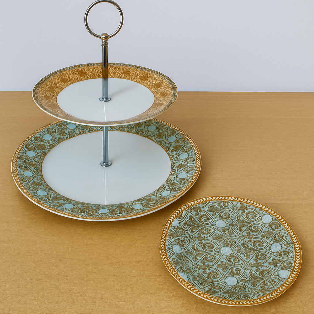 set à gâteaux BOHEME TURQUOISE