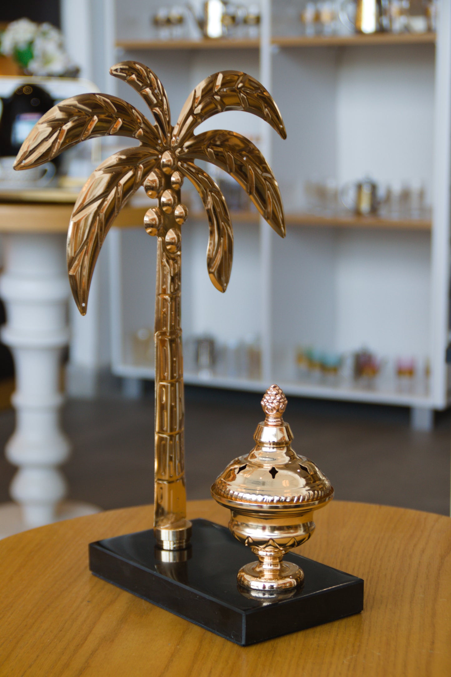 Encensoir palmier doré