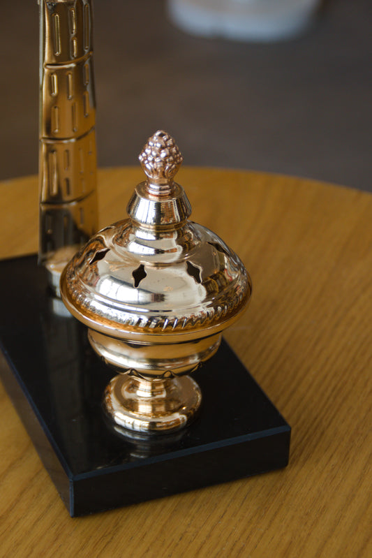 Encensoir palmier doré