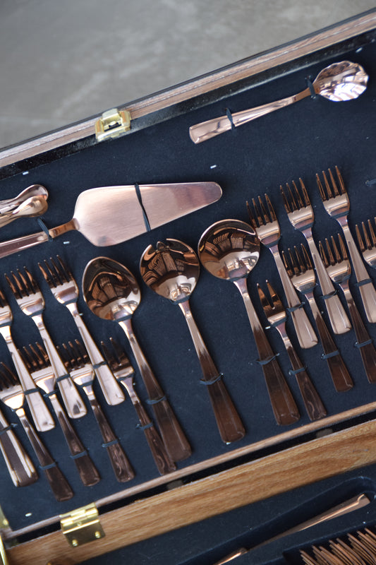 Ménagère 72 pièces en Inox bronze