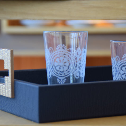 6 VERRES A THE motif