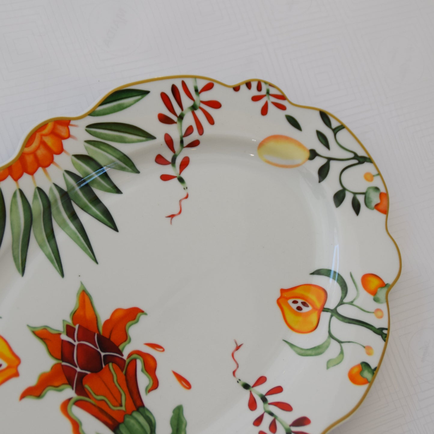 ENS 2 PLATS RECT fleur lotus