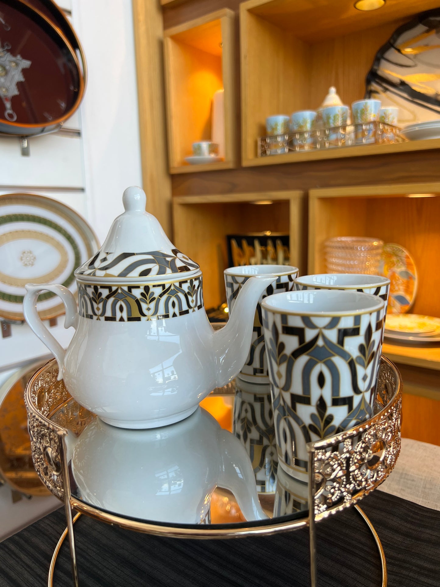 Ensemble petit déjeuner de 13 pièces Arabesque