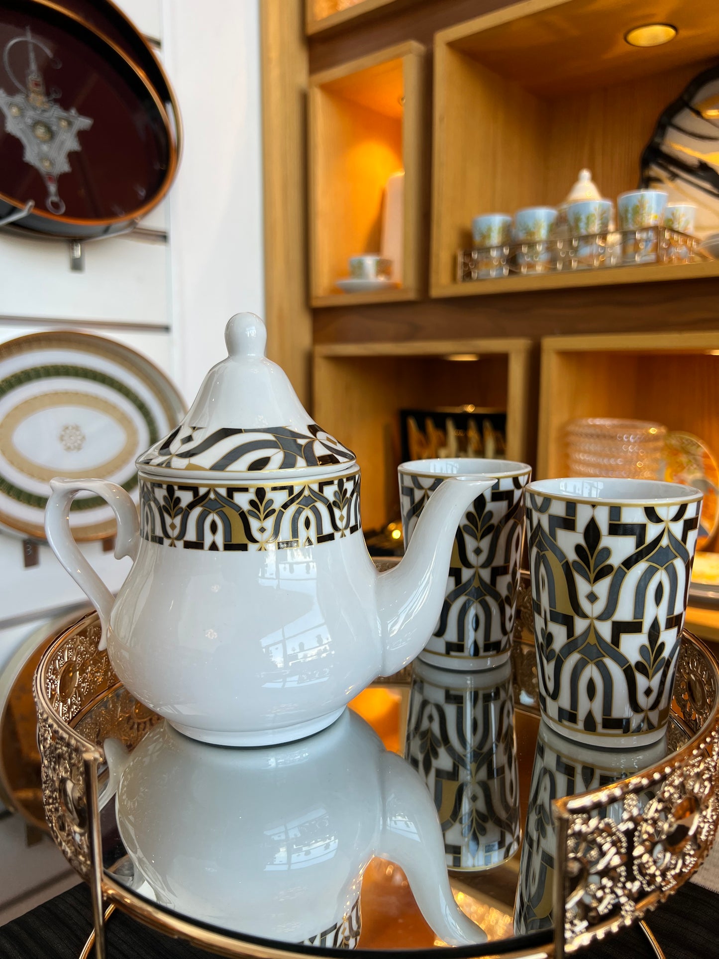Ensemble petit déjeuner de 13 pièces Arabesque