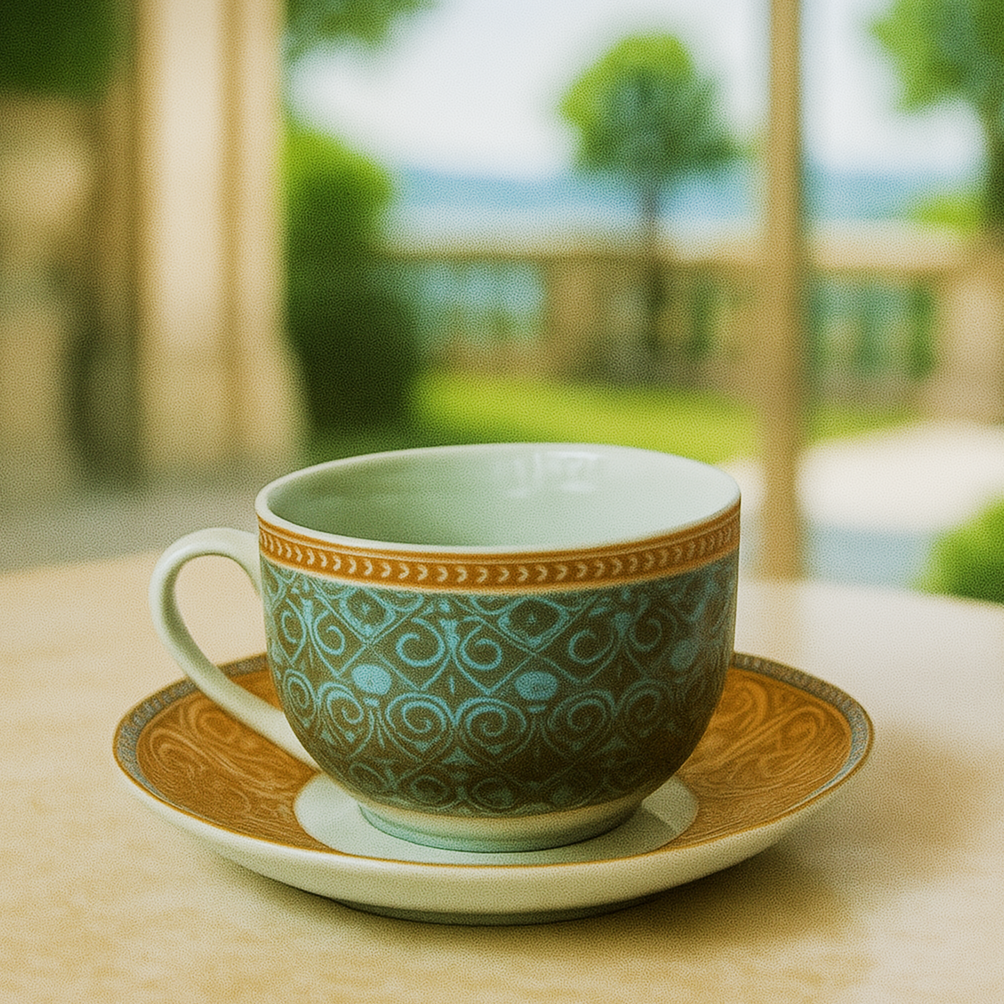 6 Tasses et 6 Sous-Tasses à Café au Lait