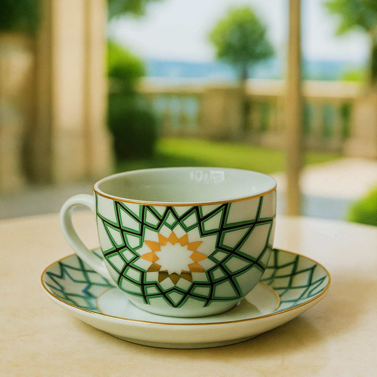 6 Tasses et 6 Sous-Tasses à Café au Lait
