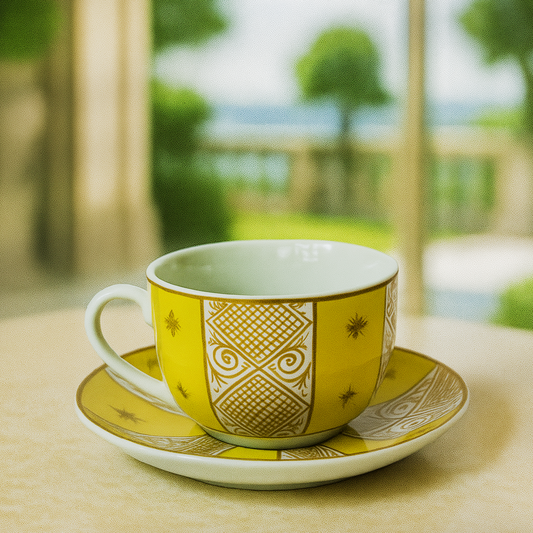 6 Tasses et 6 Sous-Tasses à Café au Lait