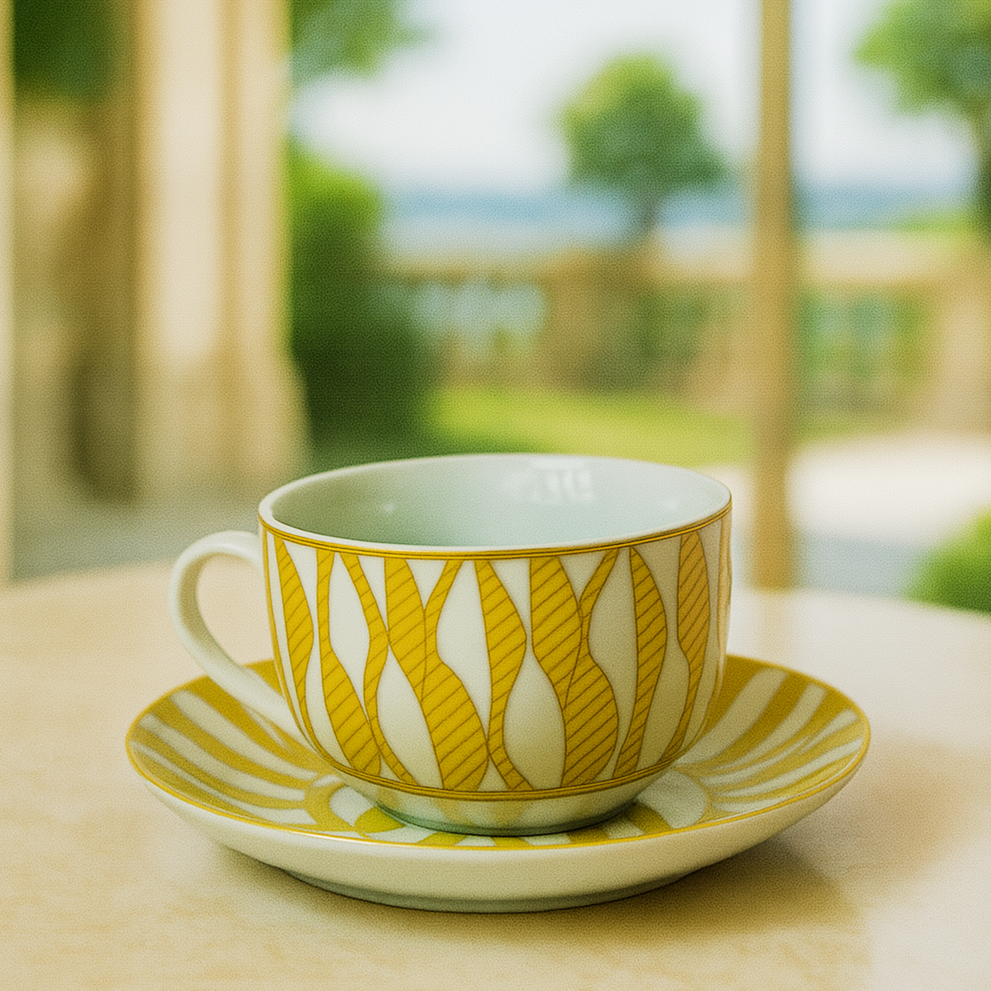 6 Tasses et 6 Sous-Tasses à Café au Lait