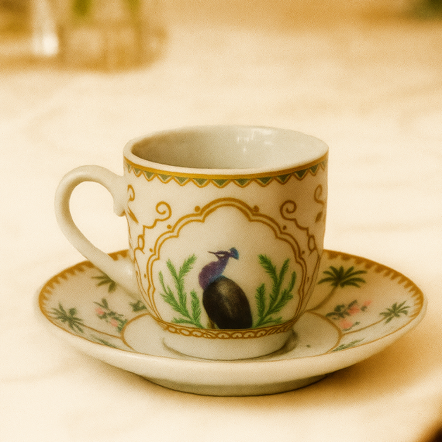 6 Tasses et 6 Sous-Tasses à Café Noir