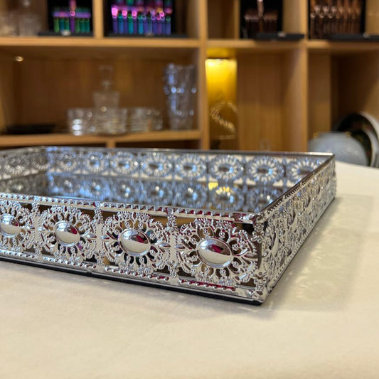 PLATEAU RECTANGLE NORDIC Argenté