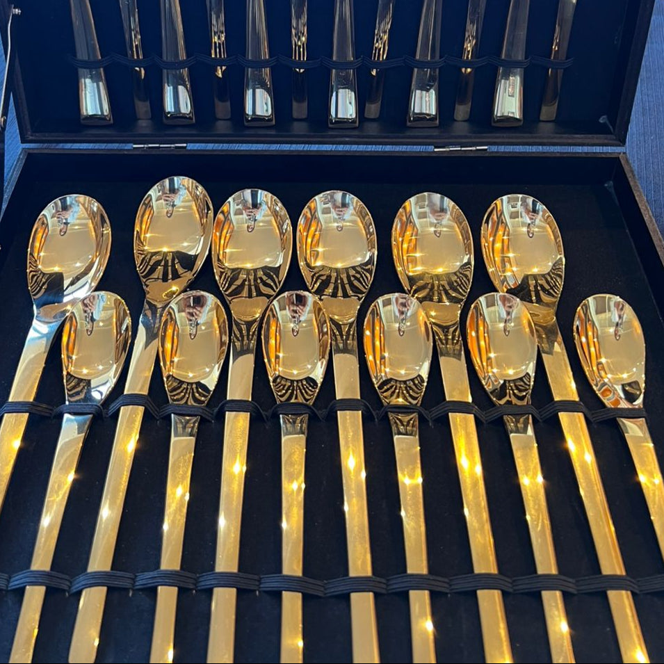 Ménagère 24 pièces AMSTERDAM gold pour 6 personnes