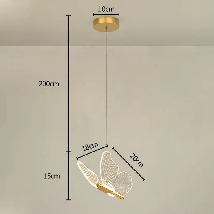 Lampe Suspendue Papillon Créative
