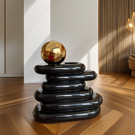 Vase Décoratif Créatif – Noir Élégant