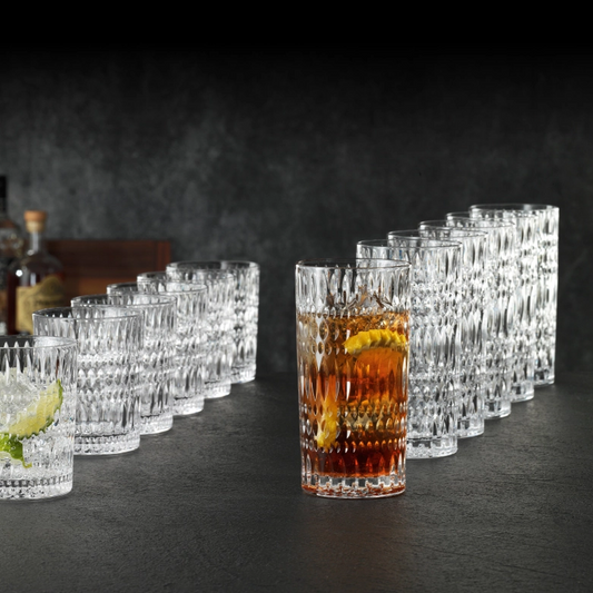 Ensemble de 12 Verres en Cristal Ethno