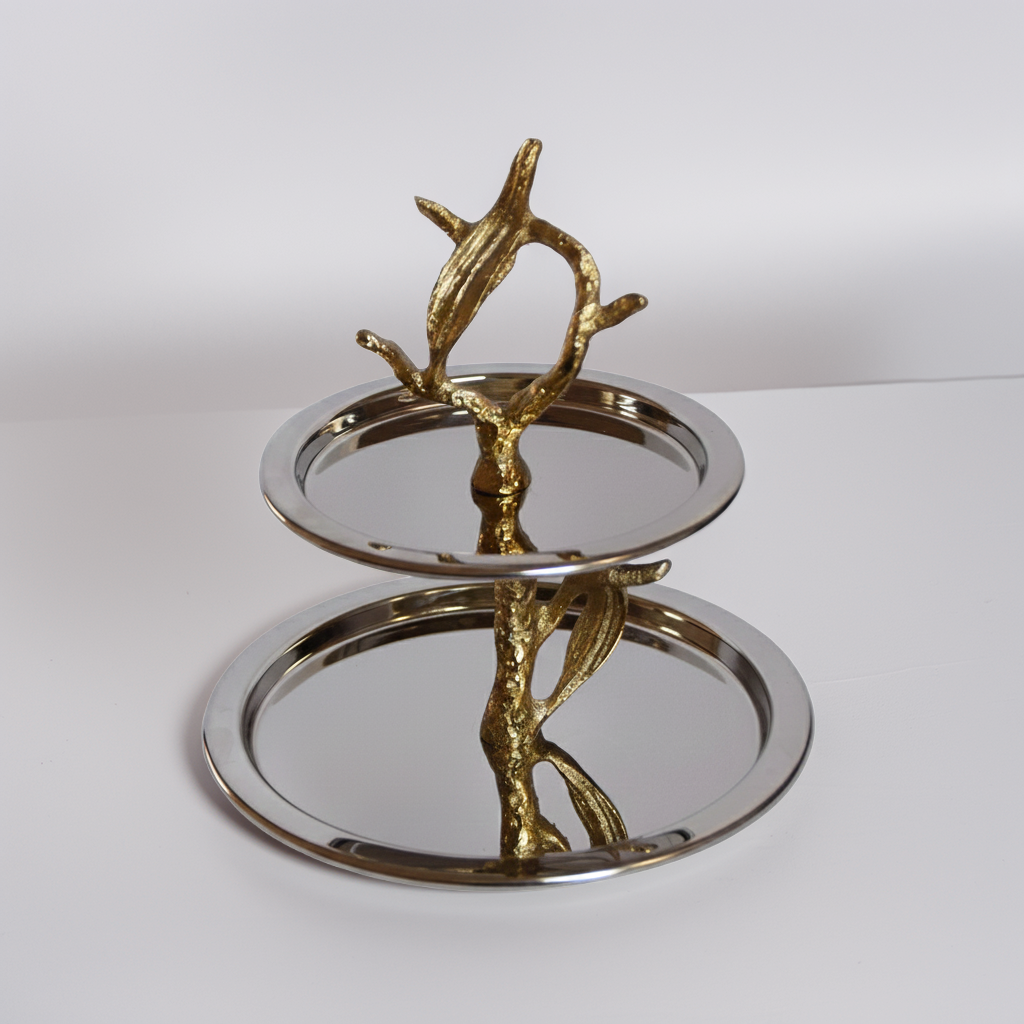 Présentoir à Deux Niveaux INOX