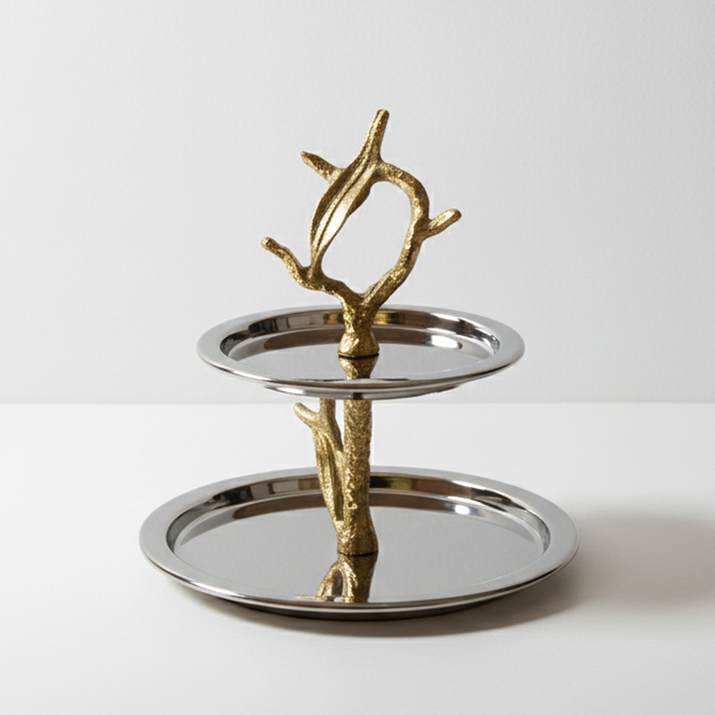 Présentoir à Deux Niveaux INOX