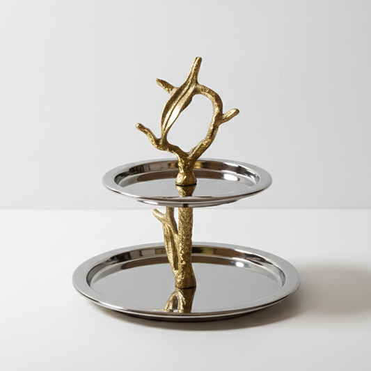 Présentoir à Deux Niveaux INOX