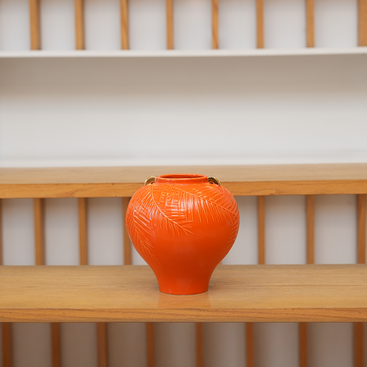 Vase rond orange