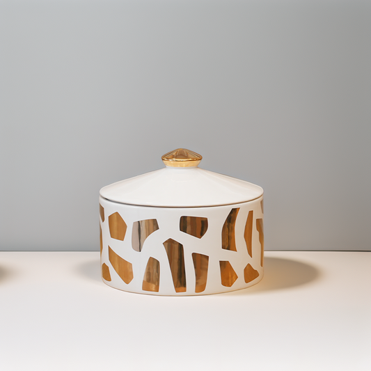 Boite Design Blanc et Or