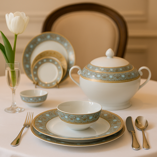 Service de table 49 PCS BOHEME TURQUOISE
