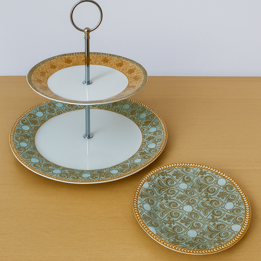 set à gâteaux BOHEME TURQUOISE