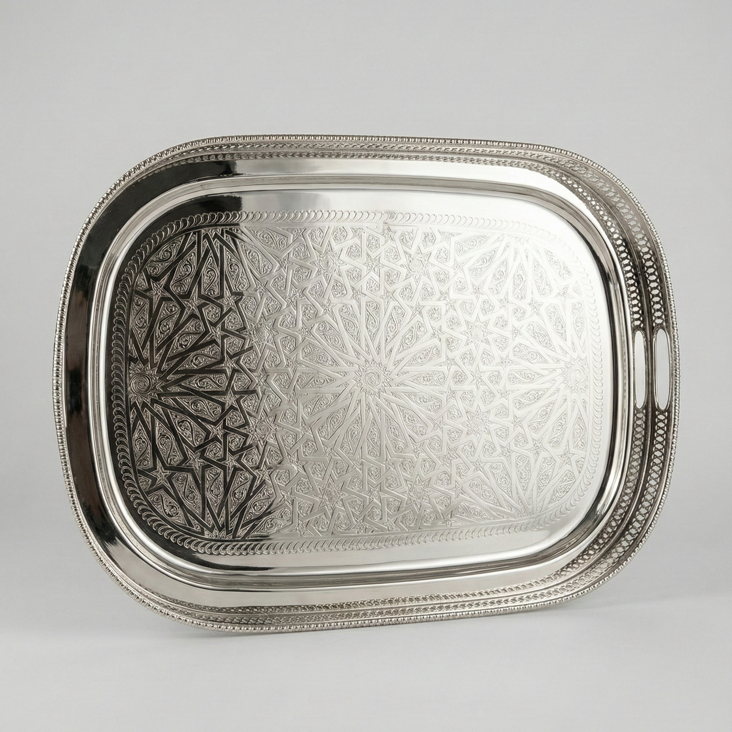 Plateau Reneka rectangulaire marocain