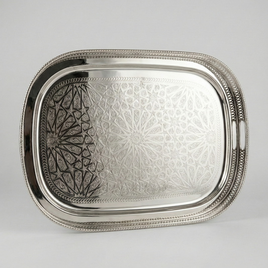 Plateau Reneka rectangulaire marocain