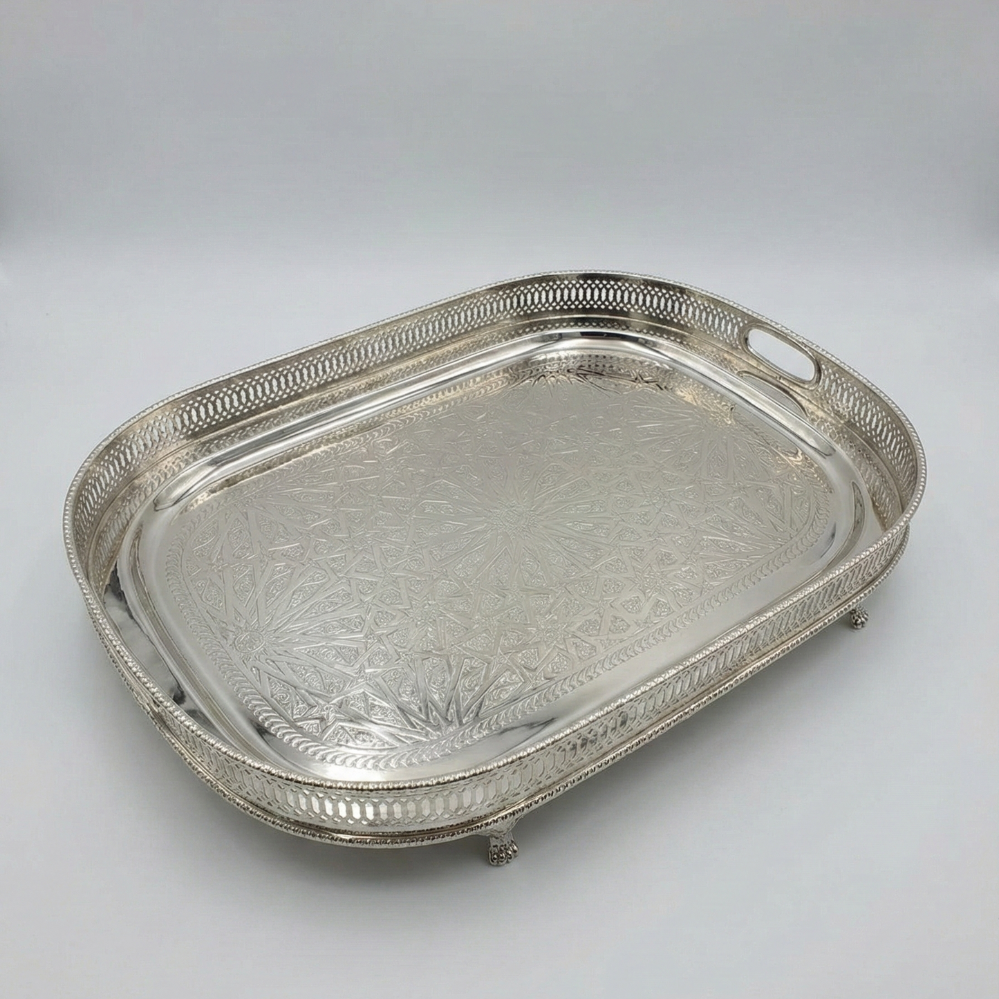 Plateau Reneka rectangulaire marocain