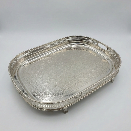 Plateau Reneka rectangulaire marocain