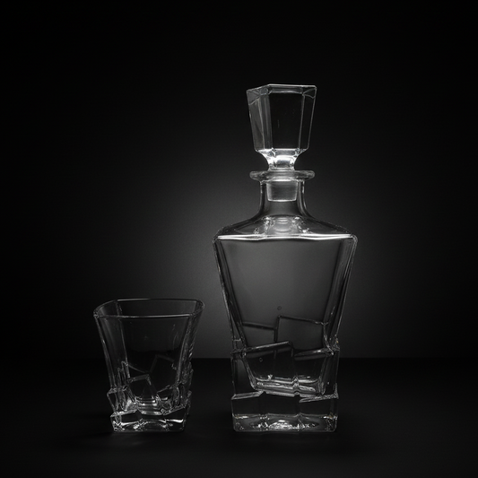 Ensemble Carafe et Verres Éclat Cubiste