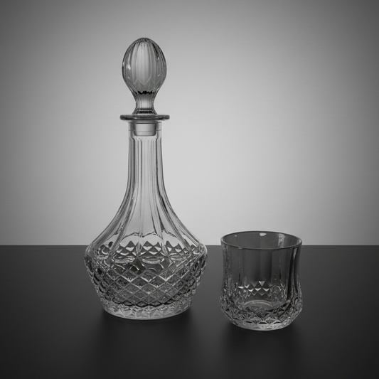 Ensemble Carafe et 6 Verres Classiques Taillés