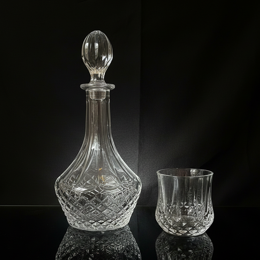 Ensemble Carafe et 6 Verres Classiques Taillés