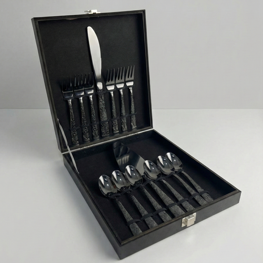 Ménagère à gâteau 14 pièces – Santamarta Black