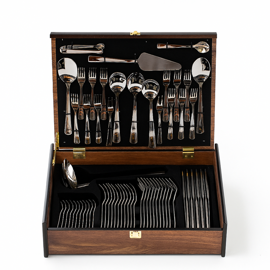 Ménagère 72 pièces en Inox Argentée
