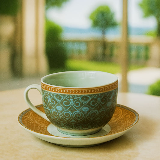 6 Tasses et 6 Sous-Tasses à Café au Lait