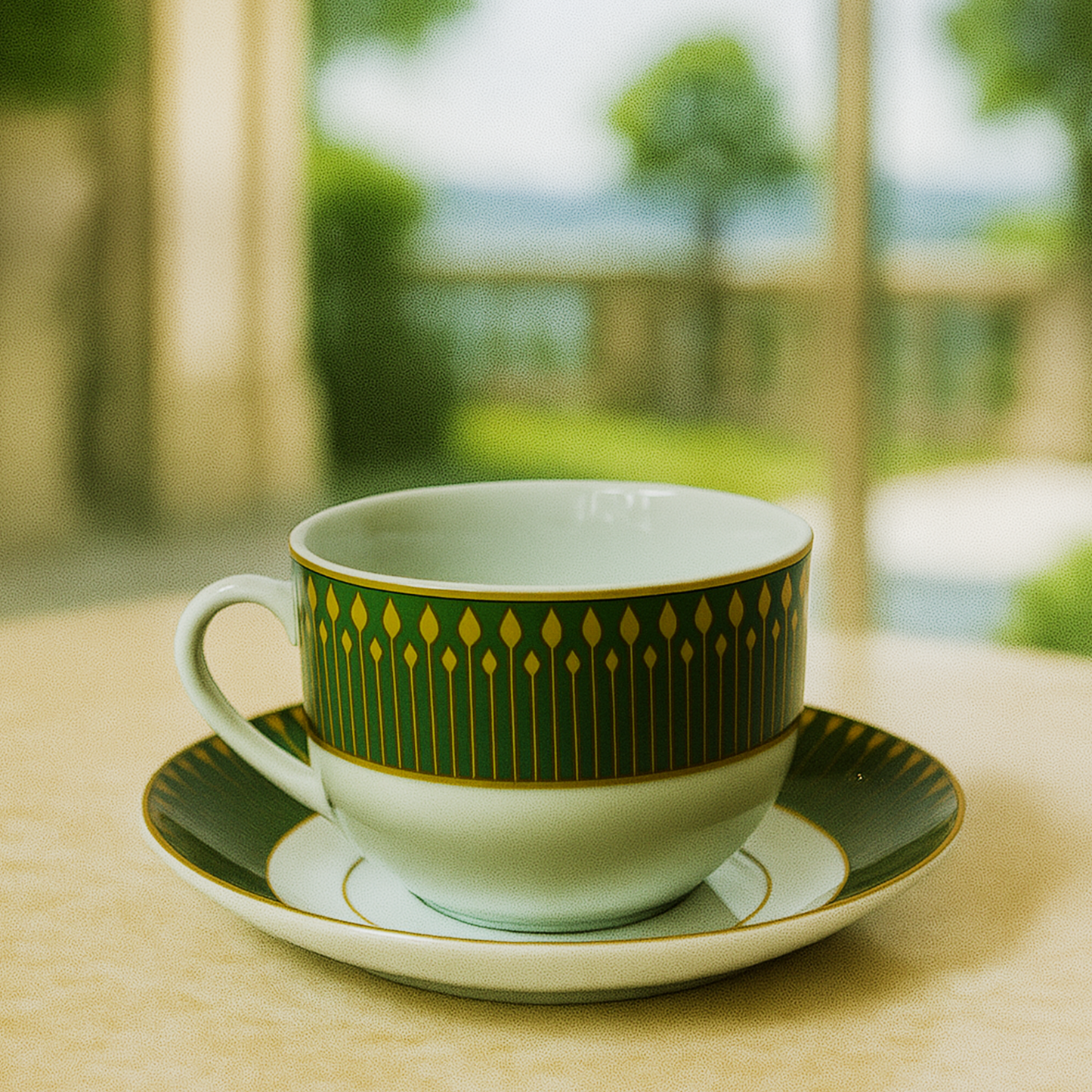 6 Tasses et 6 Sous-Tasses à Café au Lait