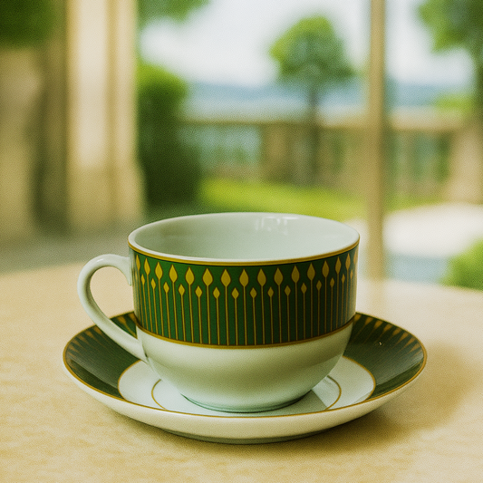 6 Tasses et 6 Sous-Tasses à Café au Lait