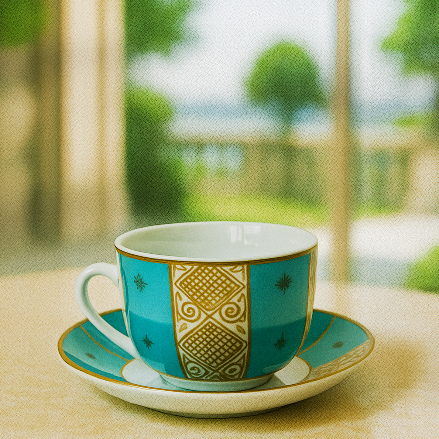 6 Tasses et 6 Sous-Tasses à Café au Lait