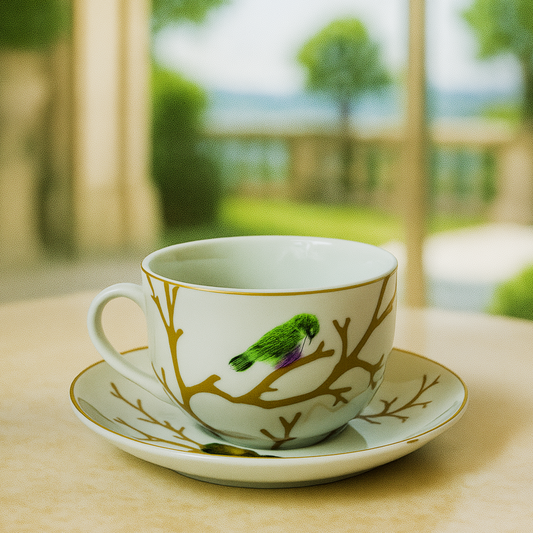 6 Tasses et 6 Sous-Tasses à Café au Lait
