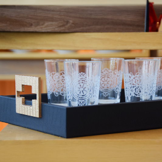 6 VERRES A THE motif
