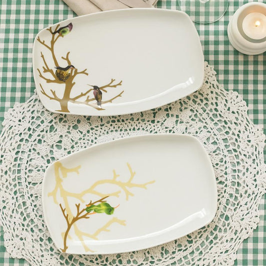 ENS 2 PLATS RECT OISEAU