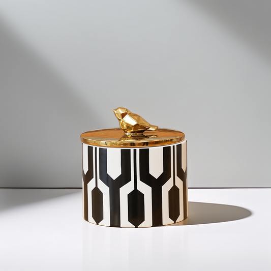 Boite design Géométrique Noir et Blanc